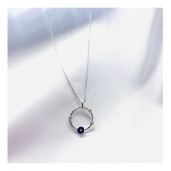 14 Ayar El İşi Mineli Pırlanta Kolye