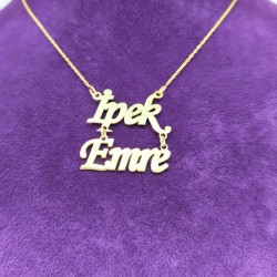 925 Ayar 2'li Isim Gümüş Kolye