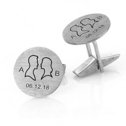 925 Ayar Aşk Model Hediyelik Kol Düğmesi