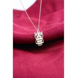 925 Ayar Baykuş Tasarım Hediyelik Kolye