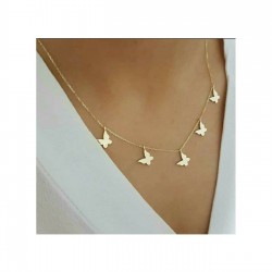 925 Ayar Beşli Kelebek Kolye Özel Gün Hediyesi