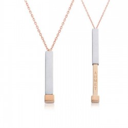 925 Ayar Çubuk Model Unisex Gümüş İsim Gümüş Kolye