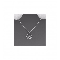 925 Ayar Dalga ve Yunus Model Gümüş Hediyelik Kolye