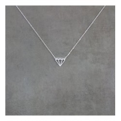 925 Ayar Diamond Model Gümüş Kolye