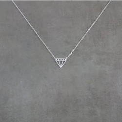 925 Ayar Diamond Model Gümüş Kolye