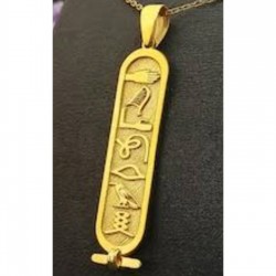 925 Ayar Gümüş Antik Mısır Hiyeroglif İsim Hediyelik Gold Kolye