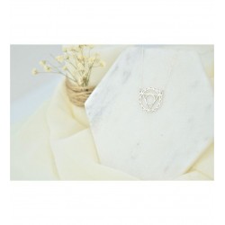 925 Ayar Gümüş Boğaz Çakra Unisex Tasarım Kolye