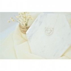 925 Ayar Gümüş Boğaz Çakra Unisex Tasarım Kolye