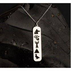 925 Ayar Gümüş Hiyeroglif Kolye Özel Gün Hediyesi