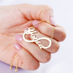 925 Ayar Gümüş Isimli Sonsuzluk Kolye