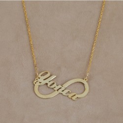 925 Ayar Gümüş Isimli Sonsuzluk Kolye
