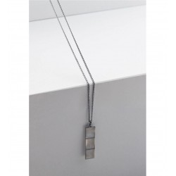 925 Ayar Gümüş Oksitli Layers Model Hediyelik Erkek Kolye