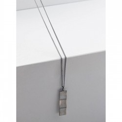 925 Ayar Gümüş Oksitli Layers Model Hediyelik Erkek Kolye