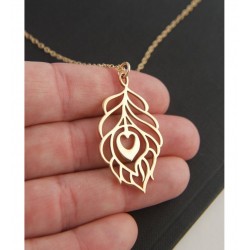 925 Ayar Gümüş Özel Tasarım Desenli Hediyelik Kadın Gold Kolye