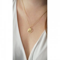 925 Ayar Gümüş Yin Yang Tasarım Kolye