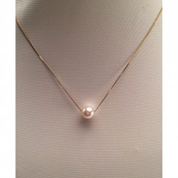 925 Ayar Gümüş Zincir Küre İnci Model Gümüş Hediyelik Kolye