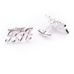 925 Ayar Harfli Kol Düğmesi Özel Gün Hediyesi