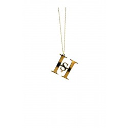 925 Ayar Has Gümüş Ikili Baş Harf Kolye