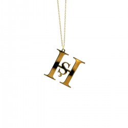 925 Ayar Has Gümüş Ikili Baş Harf Kolye