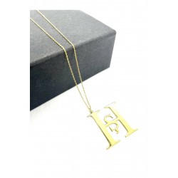 925 Ayar Has Gümüş Ikili Baş Harf Kolye