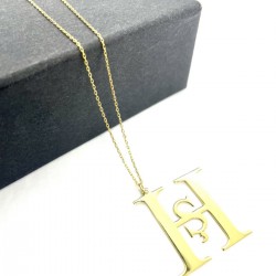 925 Ayar Has Gümüş Ikili Baş Harf Kolye