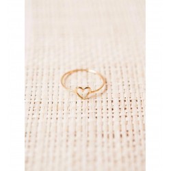 925 Ayar Kalp Model Gold Kadın Yüzük