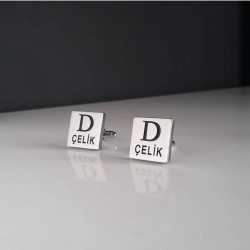 925 Ayar Kişiye Özel Harf ve İsimli Hediyelik Erkek Kol Düğmesi 925 Ayar Kişiye Özel Harf ve İsimli Hediyelik Erkek Kol Düğmesi