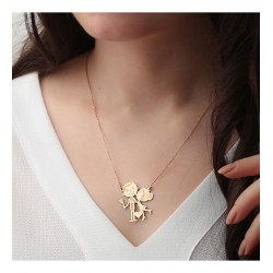 925 Ayar Kişiye Özel İsimli Aşk Özel Tasarım Hediyelik Kadın Kolye