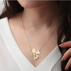 925 Ayar Kişiye Özel İsimli Aşk Özel Tasarım Hediyelik Kadın Kolye