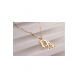 925 Ayar Kişiye Özel Tasarım İkili Harf Gümüş Kolye