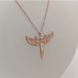 925 Ayar Mikail Kılıcı Rose Gold Hediyelik Kadın Kolye