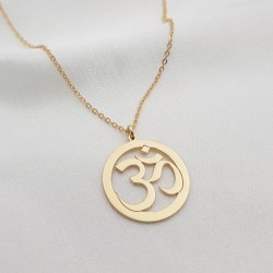 925 Ayar Om Gümüş Unisex Kolye