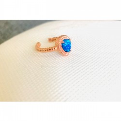 925 Ayar Opal Taş Damla Model Ayarlanabilir Model Kadın Yüzük