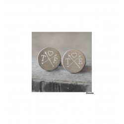 925 Ayar Özel Tasarım Erkek Gümüş Kol Düğmesi Özel Gün Hediyesi