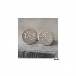 925 Ayar Özel Tasarım Erkek Gümüş Kol Düğmesi Özel Gün Hediyesi