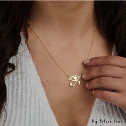 925 Ayar Ra'nın Gözü Özel Tasarım Hediyelik Gümüş Kolye