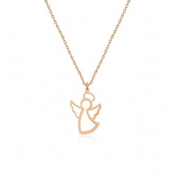 925 Ayar Rose Melek Model Gümüş Kolye Özel Gün Hediyesi