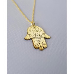 925 Ayar Şans Sembolleri Fatma Ana Tasarım Gümüş Kolye Özel Gün Hediyesi