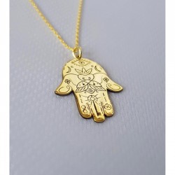 925 Ayar Şans Sembolleri Fatma Ana Tasarım Gümüş Kolye Özel Gün Hediyesi