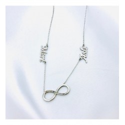 925 Ayar Sonsuzluk İsim Kolye