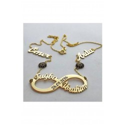 925 Ayar Sonsuzluk Nazar Detaylı Gümüş Hediyelik Kolye