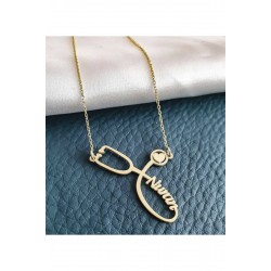 925 Ayar Steteskop İsimli Gümüş Kolye Özel Gün Hediyesi