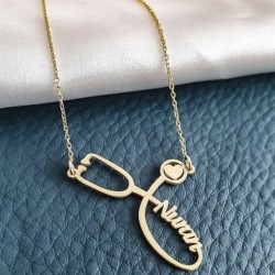 925 Ayar Steteskop İsimli Gümüş Kolye Özel Gün Hediyesi