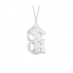 925 Ayar Tiyatro Maske Gümüş Hediyelik Kolye