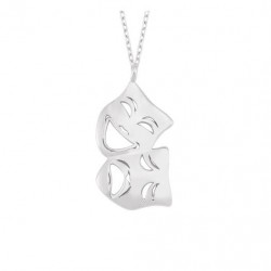 925 Ayar Tiyatro Maske Gümüş Hediyelik Kolye