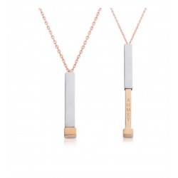 925 Ayar Unisex Çubuk İsim Gümüş Kolye