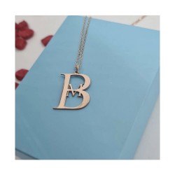 Iç Içe Harfler Özel Tasarım 925 Ayar Gümüş Kadın Kolye