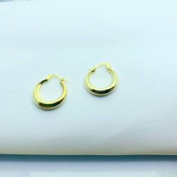925 Ayar Halka Model Gold Kadın Küpe 925 Ayar Halka Model Gold Kadın Küpe