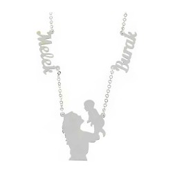 Dzg Silver Anne Bebek Kolyesi İsimli Kolye İsimlik Bayan Gümüş Kolye 508Dn