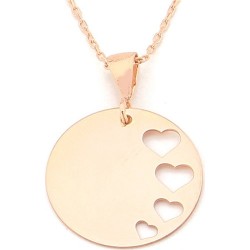 Gümüş Çarşım Gümüş İsimli Plaka Kalp Kolyesi